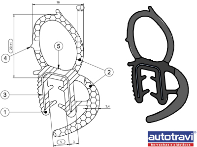 Borracha Tampa Traseira Palio 96/