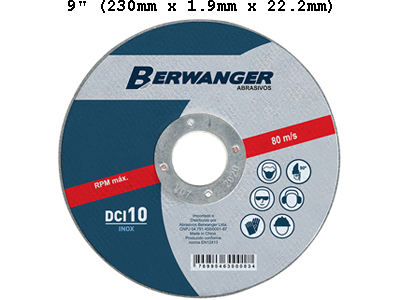 Disco Corte Berwanger DCI10 9" (230mm x 1.9mm x 22.2mm)