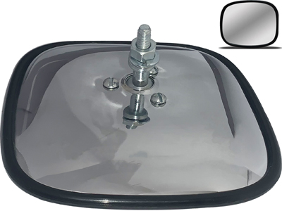 Retrovisor ext universal quadrado jeep kombi cromado