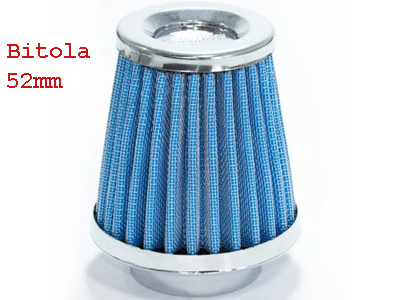 Filtro Esportivo Cônico Mono Fluxo Azul (52mm, 9.0cm)