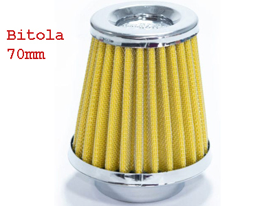 Filtro Esportivo Cônico Mono Fluxo Amarelo (70mm, 9.0cm)