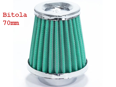 Filtro Esportivo Cônico Mono Fluxo Verde (70mm, 9.0cm)