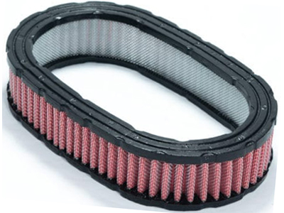 Filtro esportivo p base carburador oval vermelho elemento