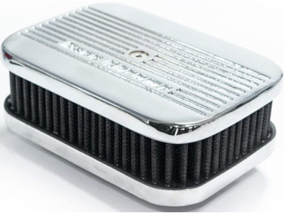 Filtro Ar Esportivo VW Refrigerado Ar Cromado/Preto (52mm)