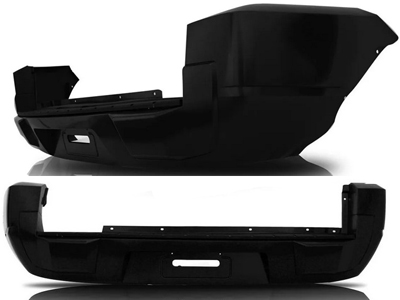 Parachoque traseiro ecosport 08 12 preto liso