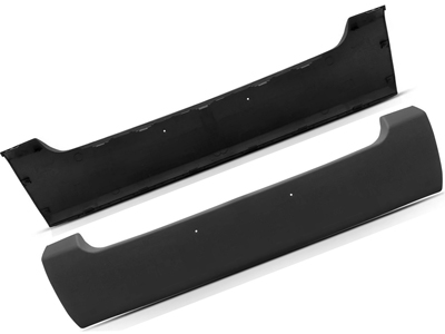 Grade sandero 12 14 preta acabamento externo parachoque