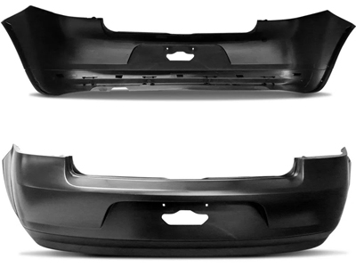 Parachoque traseiro golf 07 13 preto liso s furo sensor