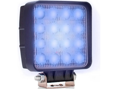 Farol Auxiliar Universal Milha Quadrado (16 Leds Azuis, 48W)