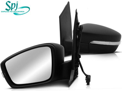 Retrovisor ext fox 10 14 le c c eletrico preto c seta