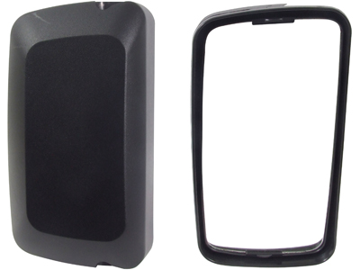 Retrovisor Ext Caminhão MBB Accelo 215x395mm (Plano, Preto)