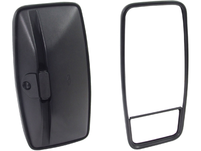 Retrovisor ext caminhao mbb hpn ld 200x420mm duplo preto