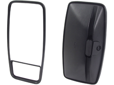Retrovisor ext caminhao mbb hpn le 200x420mm duplo preto