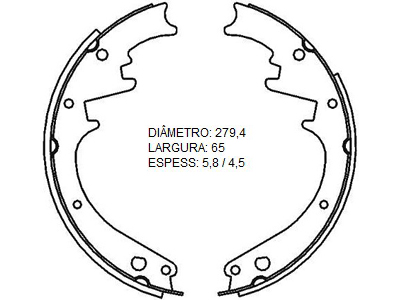 Lona freio s 10 blazer 95 11 ranger 05 11 patim