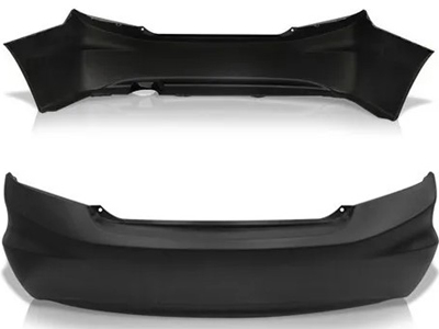 Parachoque traseiro civic 12 16 preto liso