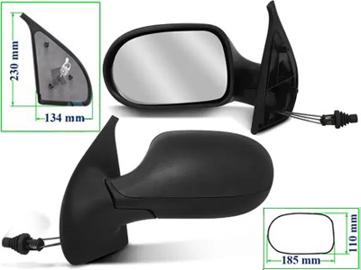 Retrovisor ext palio 11 2p le c c preto base reta 39ce36b6 54f0 4747 8013 a84c329521ad