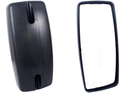 Retrovisor Ext Caminhão VW/MBB 1938 470x210mm (Plano, Preto)