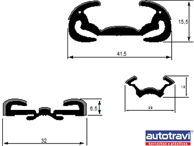 Canaleta gol voyage saveiro parati 88 94 ld 3 pecas