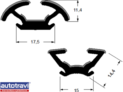 Canaleta F-1000/F-11000/F-14000 72/92 (2 Peças)