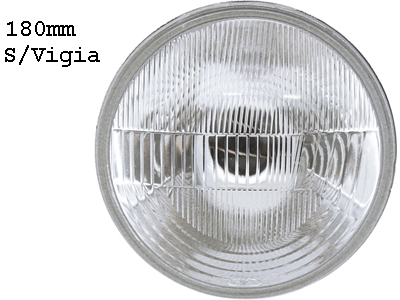 Farol sealed bean 180mm s lampada embutida s vigia