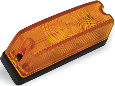 Lanterna universal tipo palitao retangular ambar tras