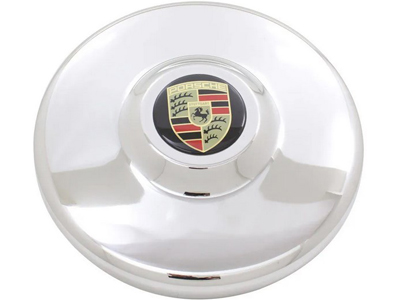 Calota Fusca/Brasilia/Kombi Cromada Porsche (Metal, 4 Furos)