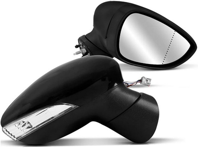 Retrovisor ext new fiesta 11 ld eletrico preto c seta