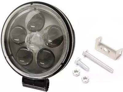 Farol Auxiliar Universal Milha Redondo (6 Leds, 18W)