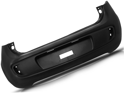 Parachoque traseiro palio 12 preto liso parcial