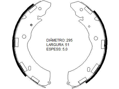 Lona Freio S-10 12/, L200 Triton 08/ (Patim)