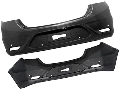 Parachoque traseiro prisma 17 19 c sensor c refletor