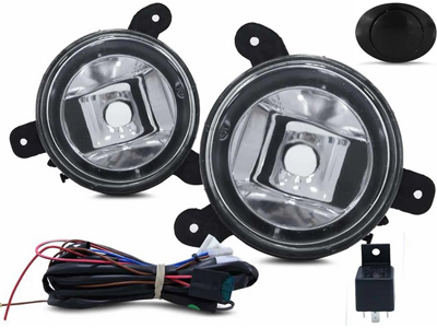 Kit farol auxiliar ecosport 07 c chicotes teclas neblina