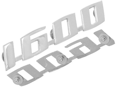 Emblema 1600 fusca metal cromado