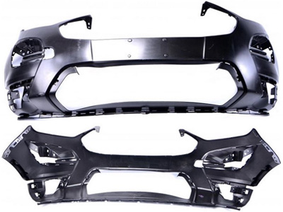 Parachoque dianteiro ecosport 17 preto liso