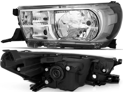 Farol hilux 16 20 le mascara cromada s led