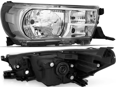 Farol hilux 16 20 ld mascara cromada s led
