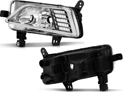 Farol auxiliar polo virtus 17 le cromado s led