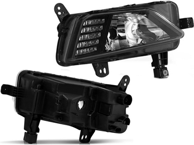 Farol auxiliar polo virtus 17 ld preto s led