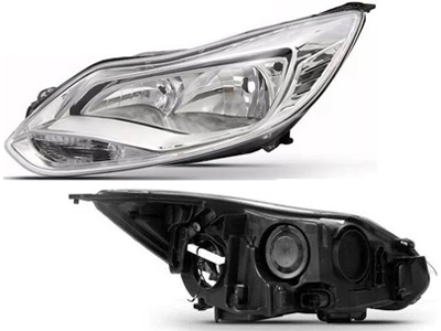 Farol focus 14 15 le mascara cromada sem projetor