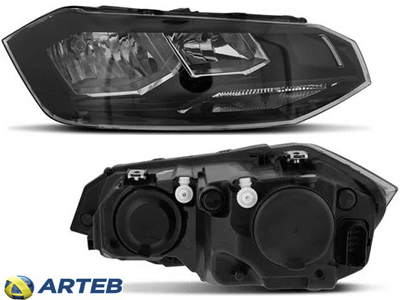 Farol polo virtus 17 ld mascara negra friso preto