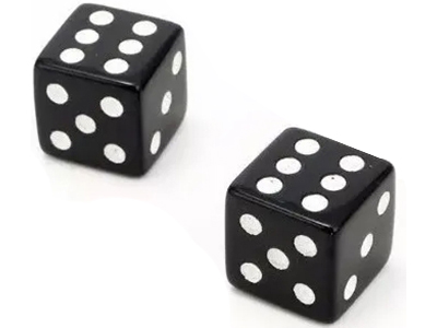 Tampa Válvula Ventil Pneu Dadinho Preto (Jogo 2 Peças)