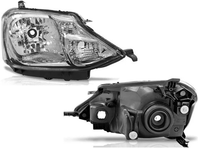 Farol etios 12 ld mascara cromada carcaca preta