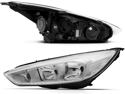 Farol focus 16 le mascara cromada sem projetor s led