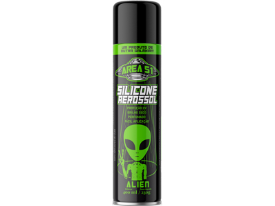 Silicone spray aromatizado alien 400 ml 230 gramas