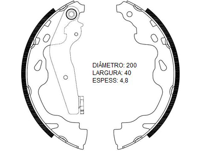 Lona Freio Fox 15/, UP! 14/, Gol/Voyage 13/ (Patim)