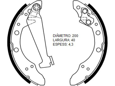 Lona Freio Gol/Voyage/Saveiro/Fox/Golf/Polo/Santana (Patim)