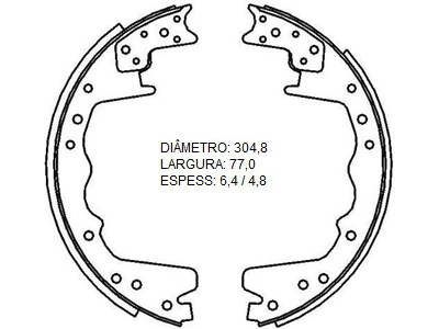 Lona Freio F-250/F-350 99/ (Patim)