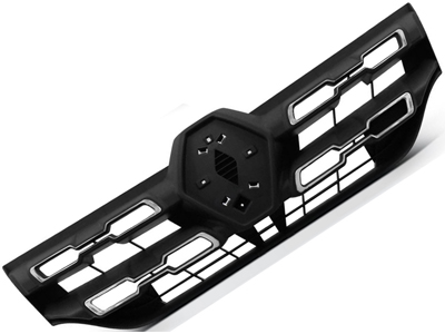 Grade kwid 17 22 preta com molduras cromadas