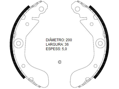 Lona Freio Cobalt/Sonic 12/ (Patim)