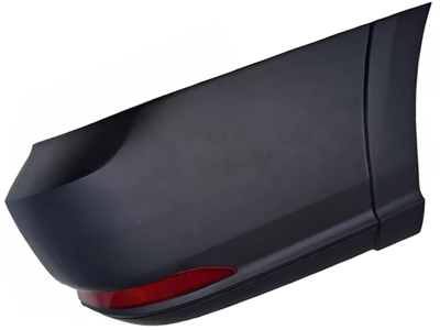 Ponteira parachoque saveiro 17 td preto liso c refletor