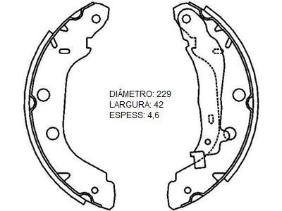 Lona freio kangoo 00 patim